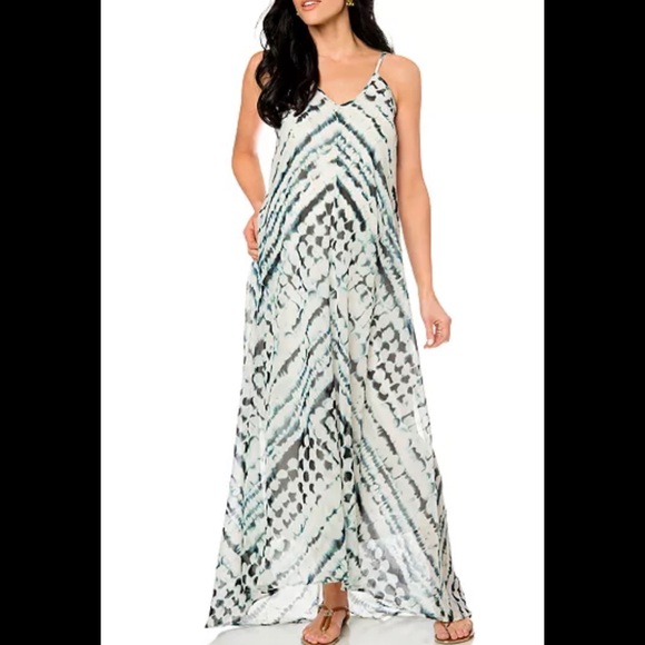 Wendy Bellissimo Maternity V-Neck Maxi Dress, sz L - Picture 1 of 11